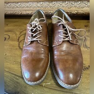 Varese Nick Lace Up Plain Toe Oxford Shoe Brown Dress Career Mens Size 10 NWOT